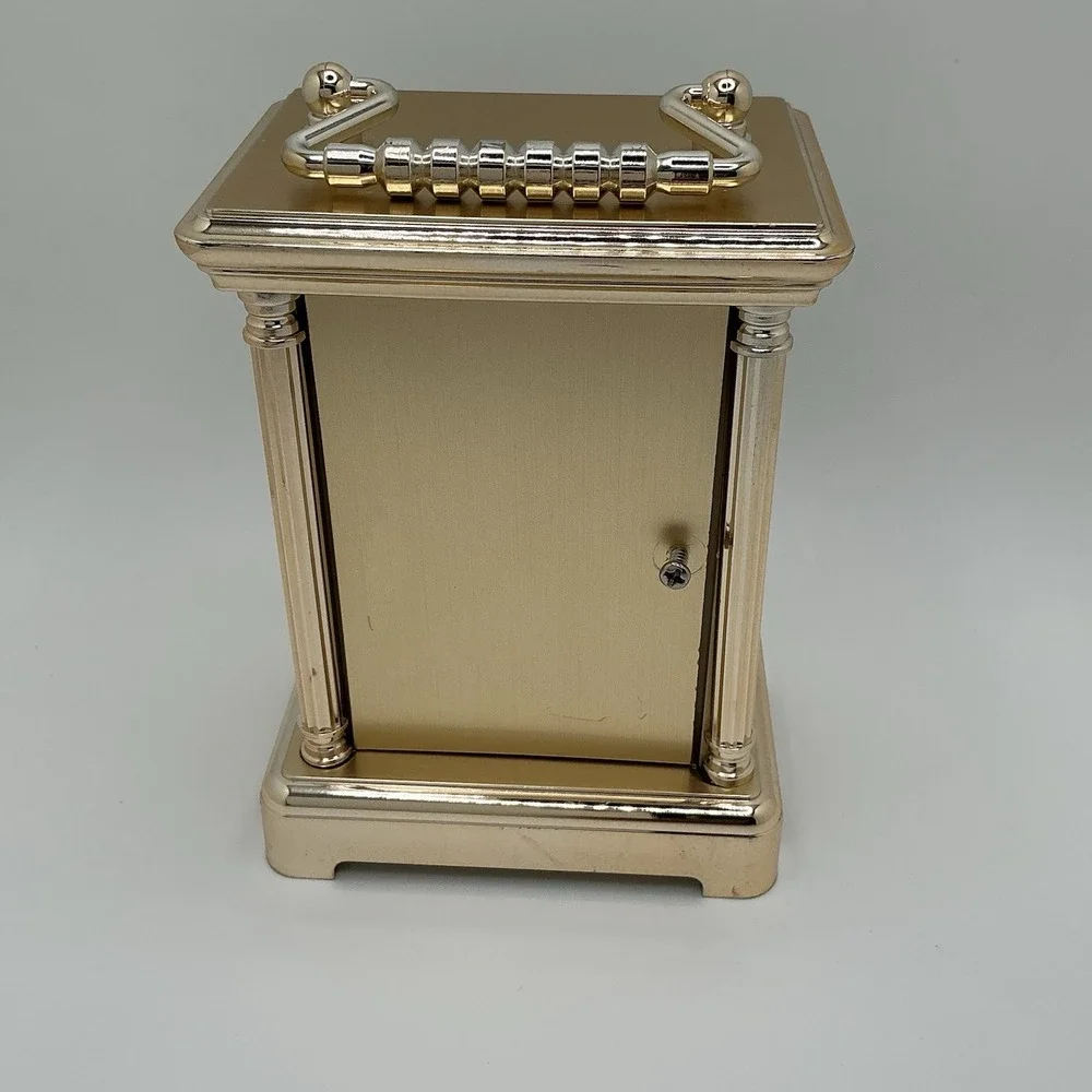 Vintage Style Table Mantel- silver Tone-Classic Decorative Timepiece